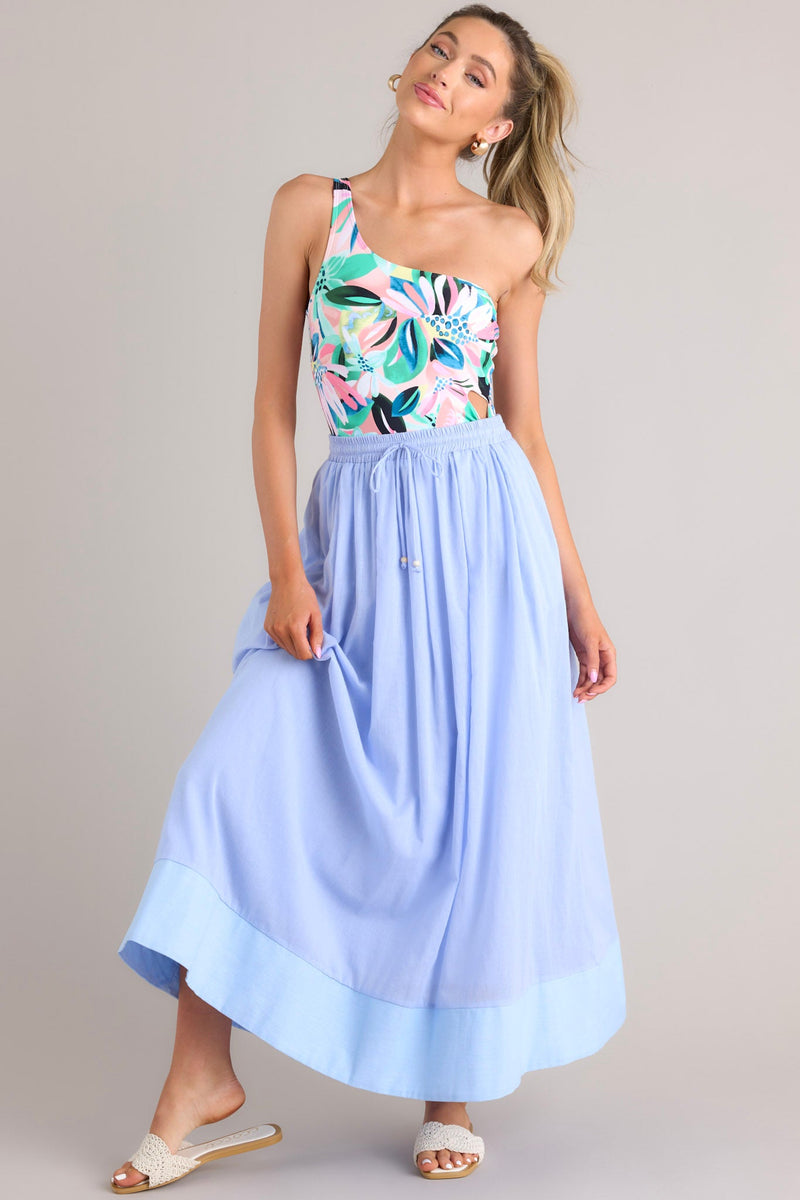 Through The Looking Glass Periwinkle Maxi Skirt