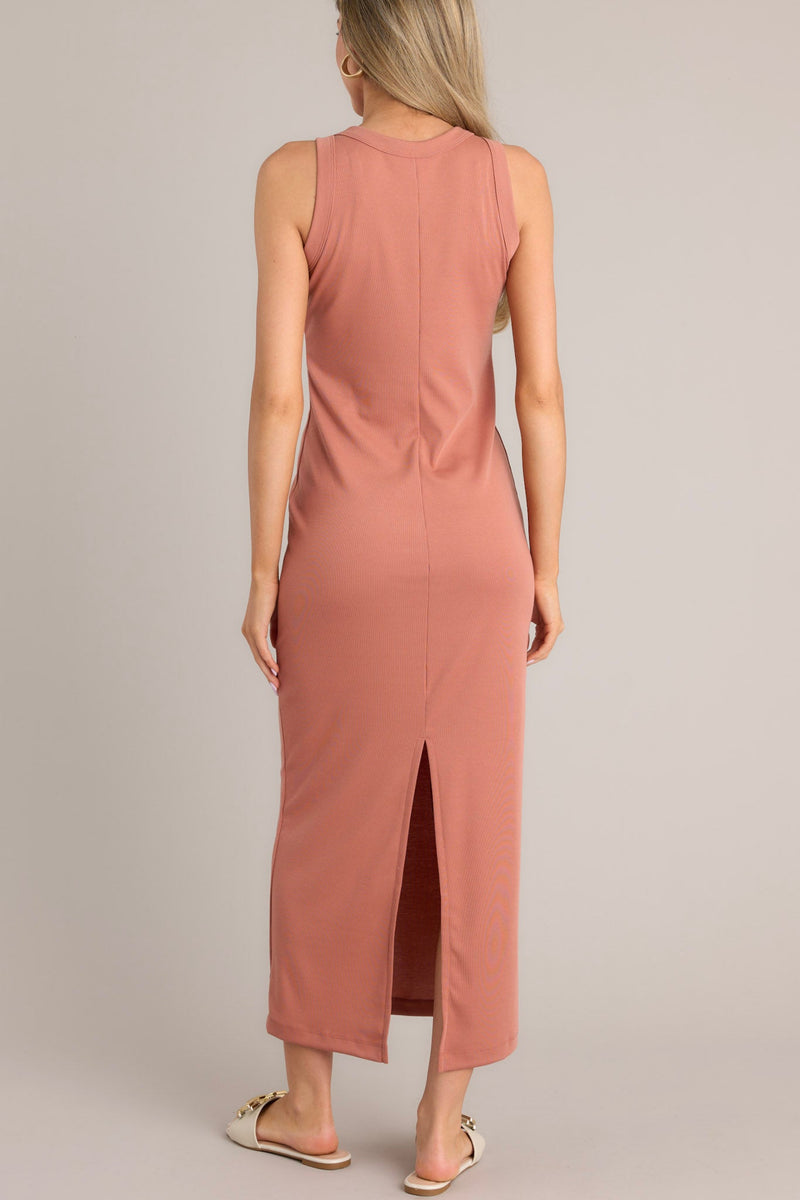 Tranquil Waters Terracotta Maxi Dress