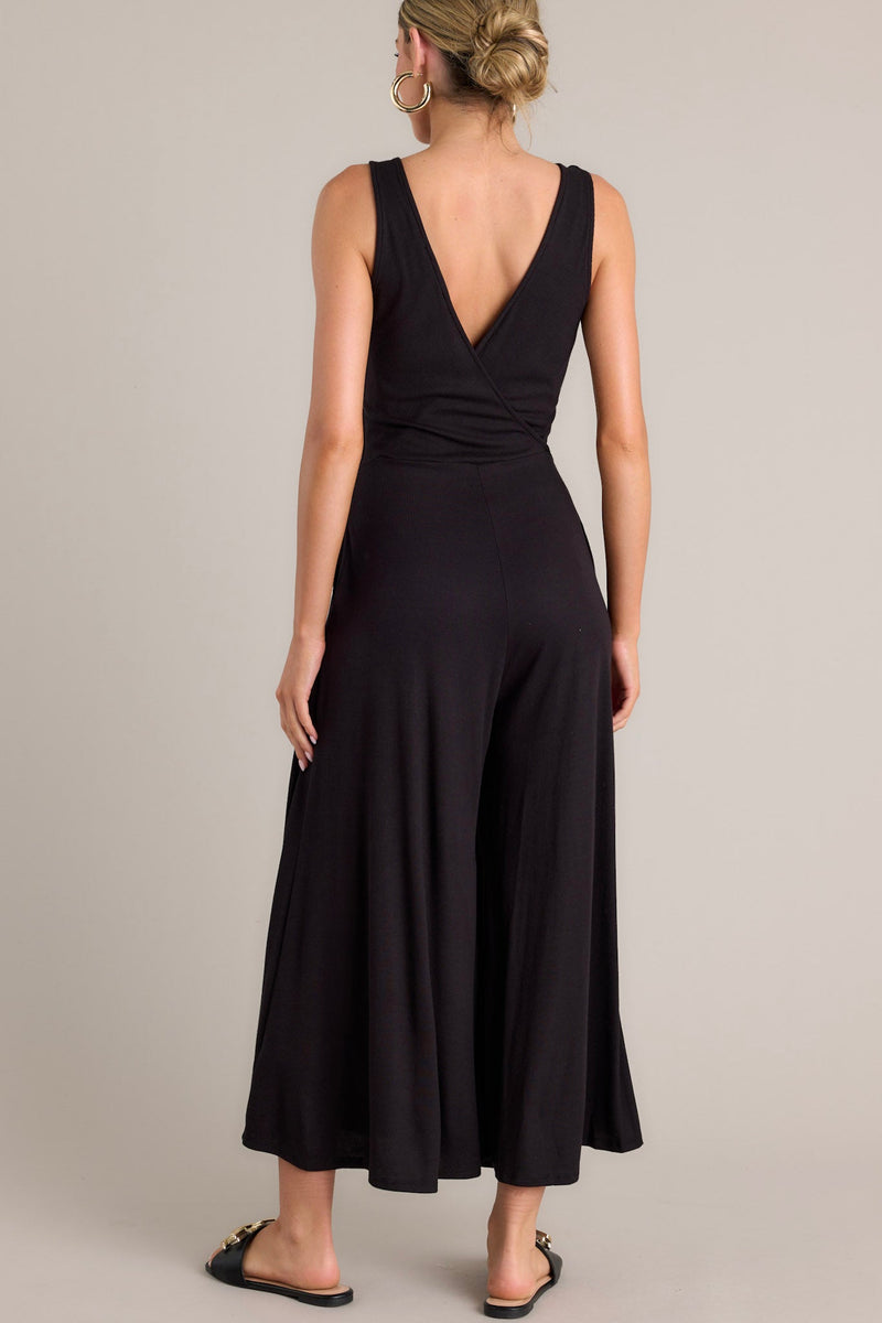 Nightfall Elegance Black Sleeveless Jumpsuit