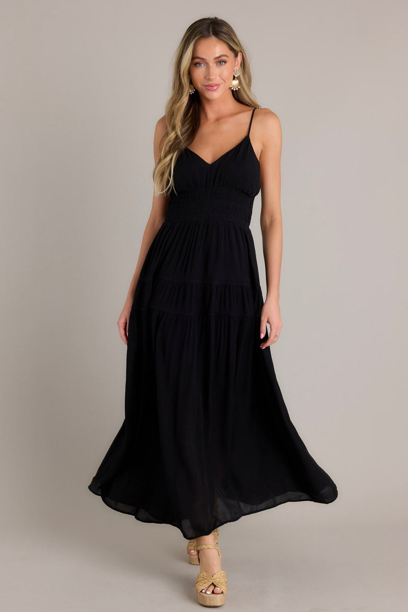 Skyline Grace Black Maxi Dress