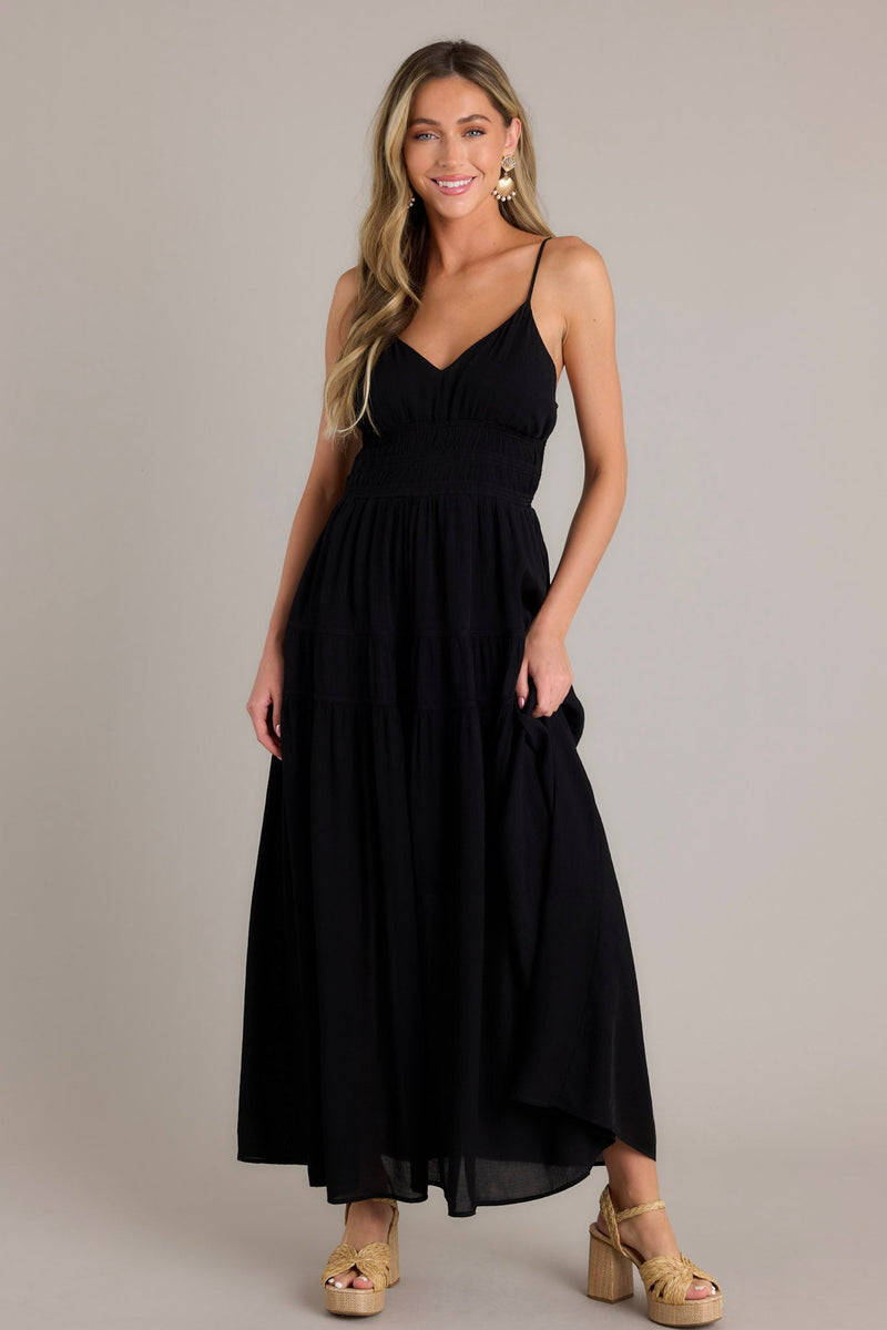 Skyline Grace Black Maxi Dress