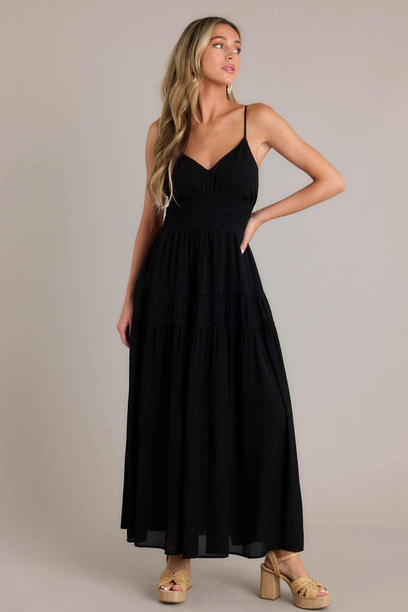 Skyline Grace Black Maxi Dress