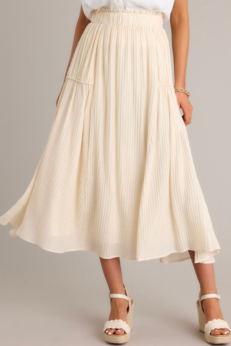 Infinite Allure Beige Maxi Skirt