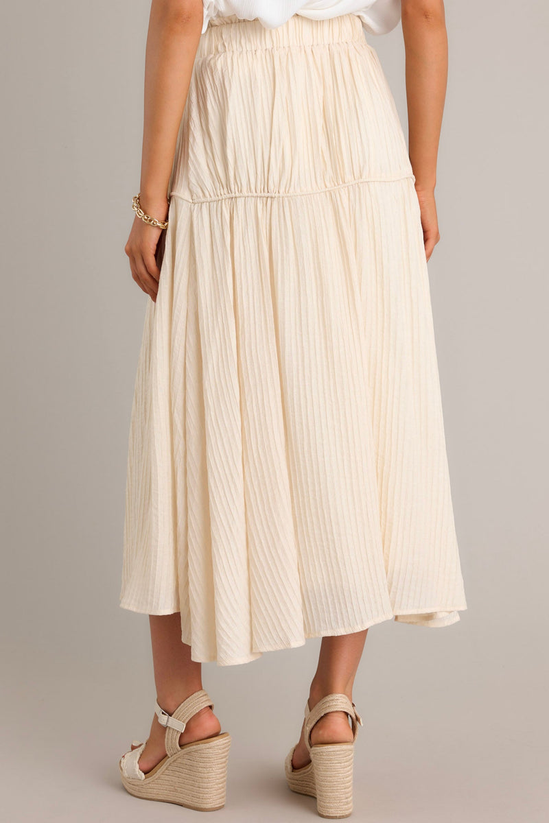 Infinite Allure Beige Maxi Skirt