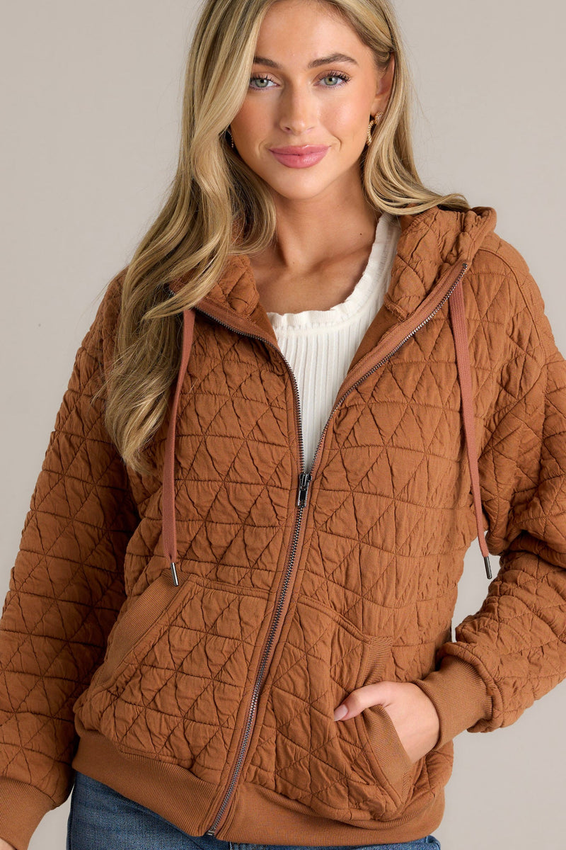 Stormy Skies Copper Quilted Jacket