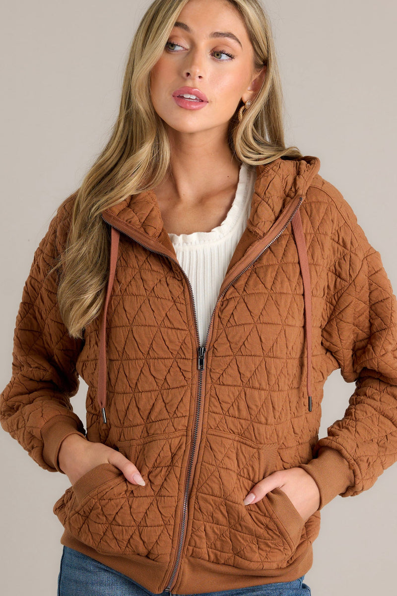 Stormy Skies Copper Quilted Jacket