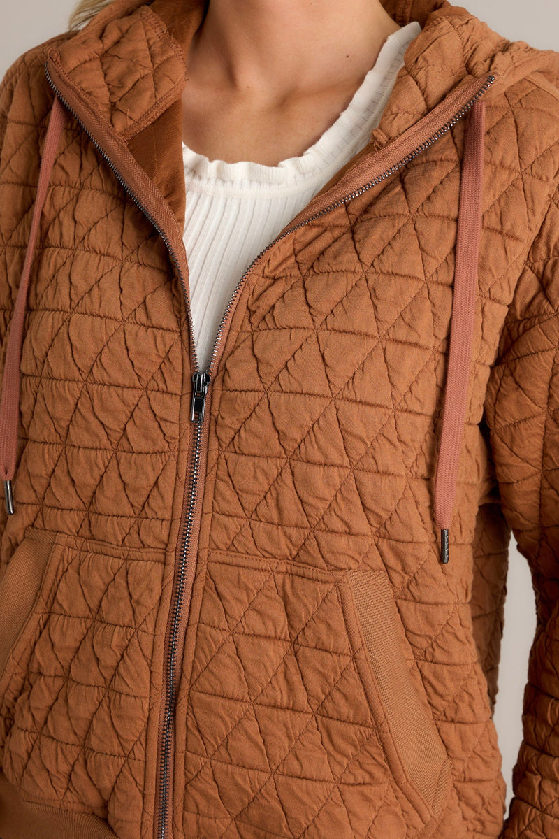 Stormy Skies Copper Quilted Jacket