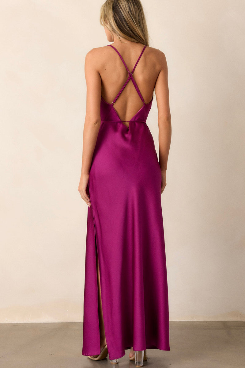 Gleaming Glam Magenta Maxi Dress