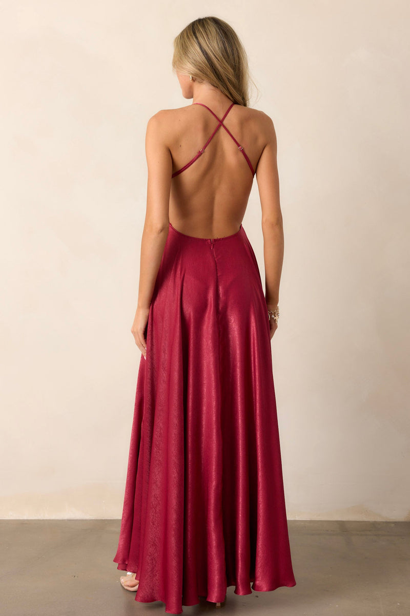 Presence Of Love Cranberry Maxi Dress