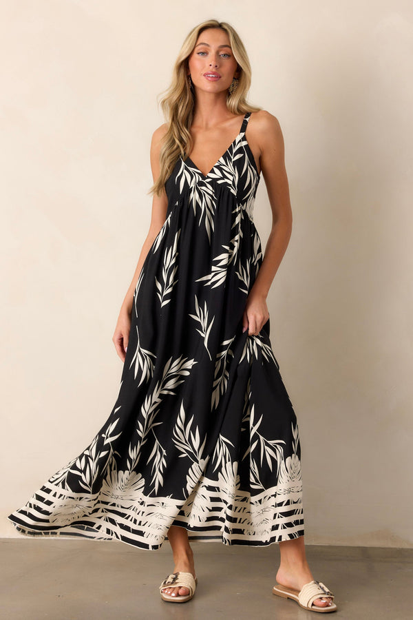 Bohemian Life Black Floral Maxi Dress