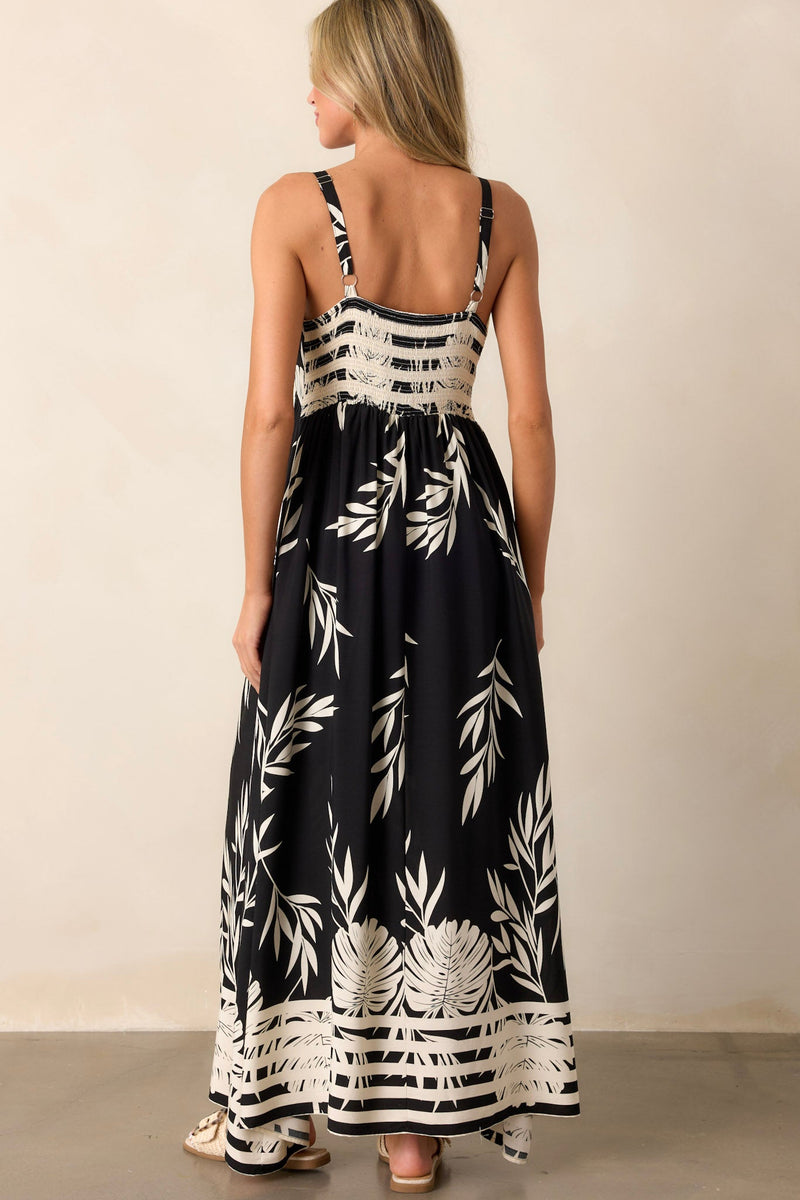 Bohemian Life Black Floral Maxi Dress