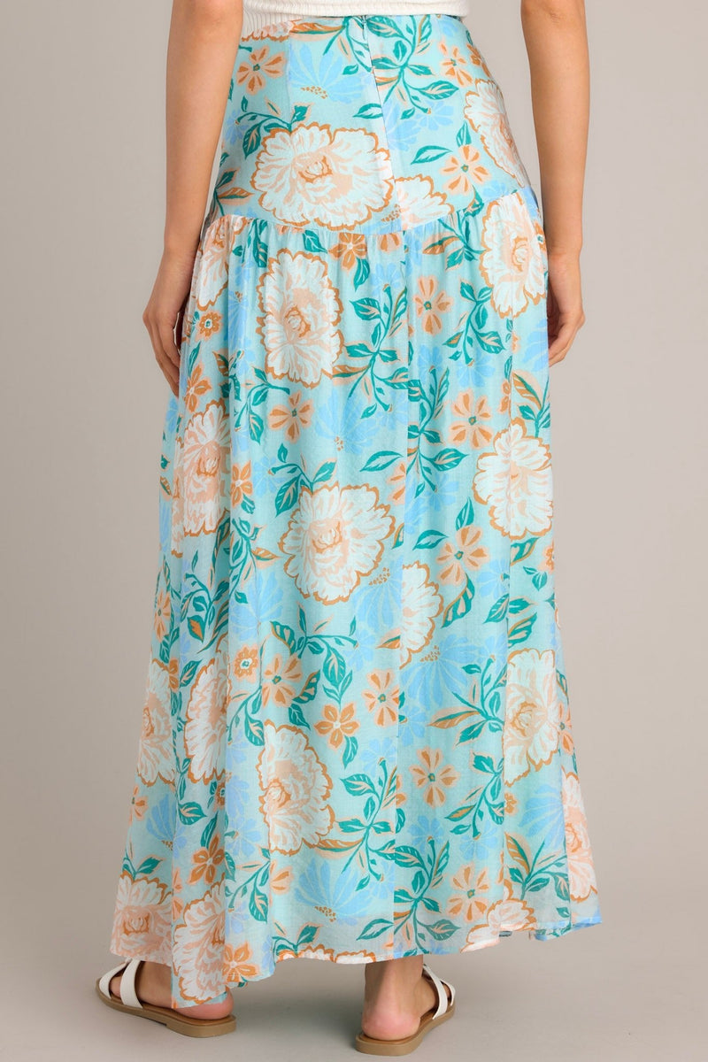 MINKPINK Evelyn Light Blue Maxi Skirt